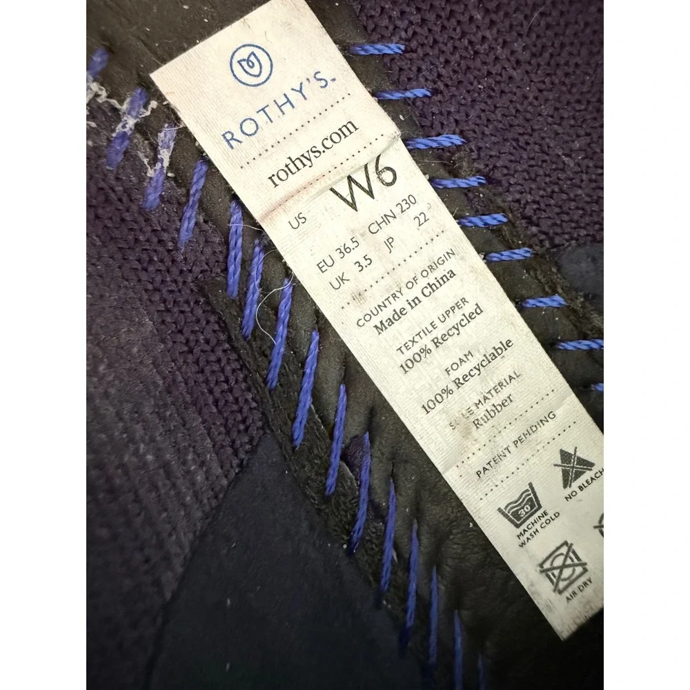 Rothy's The Point navy blue ballet flats